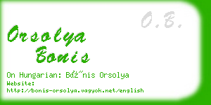 orsolya bonis business card